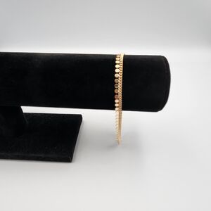 Gold Tone Dot Chain Women's Ankle Bracelet 
Jewelry